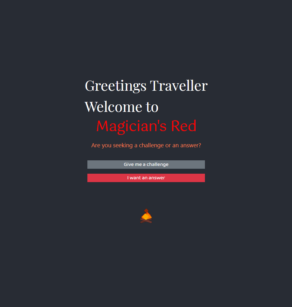 Screenshot of Magician's Red Application